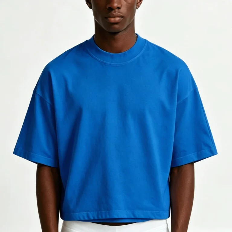 Customizable-Oversized-Mens-T-Shirts-100-Cotton-Knitted-Fabric-300gsm-Short-Sleeve-O-Neck-Puff-Printed-Blank-Design