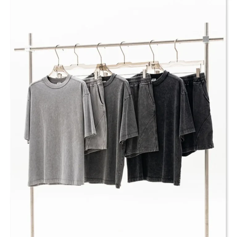 Customizable-Summer-American-Vintage-Ribbon-Crew-Neck-Short-Sleeve-T-Shirt-Casual-Sportswear-Set-100-Cotton-Mens-Work