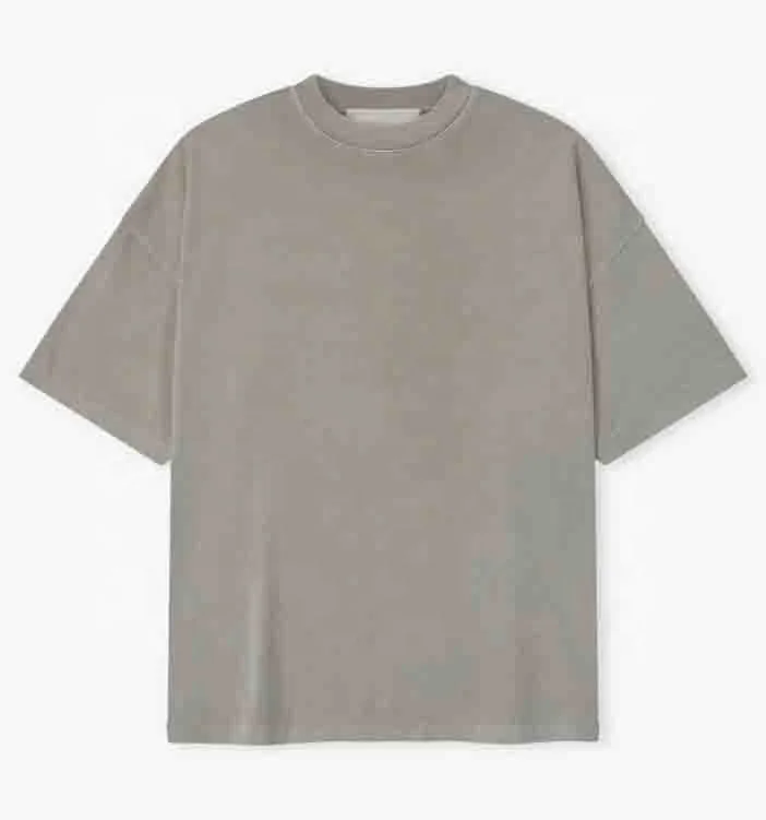 Customization-Short-sleeved-T-shirt-Mens-Round-neck-Loose-fitting-Solid-color-Base-Layer-Shirt-Plain-Fabric-1