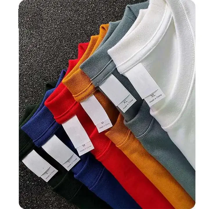 Customization-of-100-Pure-Cotton-White-T-shirts-Mens-Oversized-Tshirt-Ordinary-Blank-Knitted-Fabric