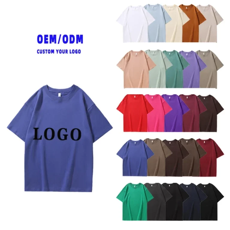 Customize-Graphic-Print-LOGO-100-Cotton-Mens-Loose-Fit-Solid-Color-Bulk-Blank-Tall-180-GSM-Unisex-T-Shirts