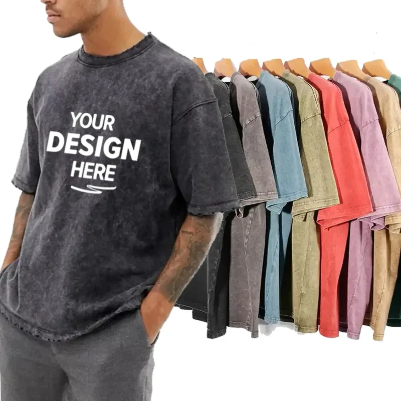 Customize-Logo-Cotton-Acid-Wash-T-Shirt-250GSM-Oversized-Retro-Mineral-Digital-Printing-Heavyweight-Vintage-T-Shirt