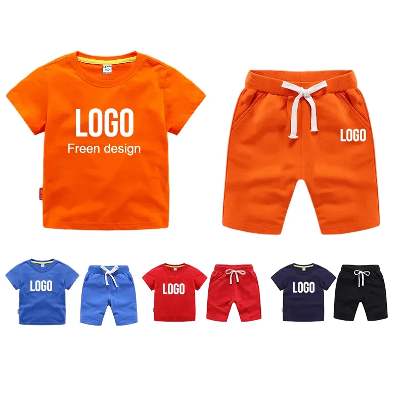 Customize-OEM-Logo-Solid-T-Shirt-Shorts-Set-Casual-Style-100-Cotton-Long-Sleeves-Baby-Boys-Clothing-for-Newborn-Kids