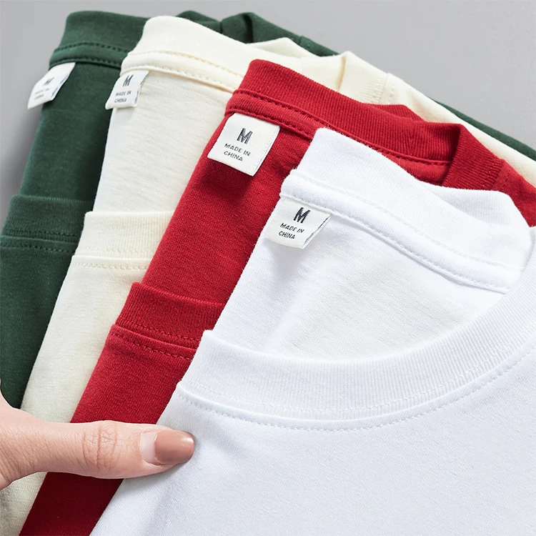Customized-100-Pure-Cotton-T-shirts-Mens-T-shirts-High-quality-Embroidered-230-Gsm-Oversized-T-shirts-DTF-Printed-T-shirts