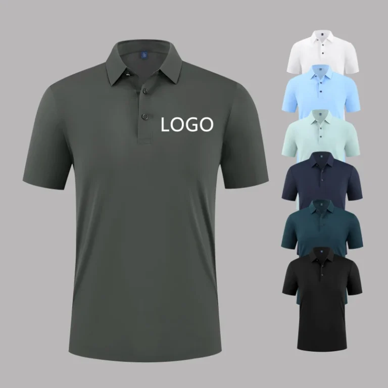 Customized-Casual-Polo-Shirt-Short-Sleeve-Plain-Color-Polo-T-Shirt-Soft-Comfortable-Nylon-Spandex-Polo-Shirts