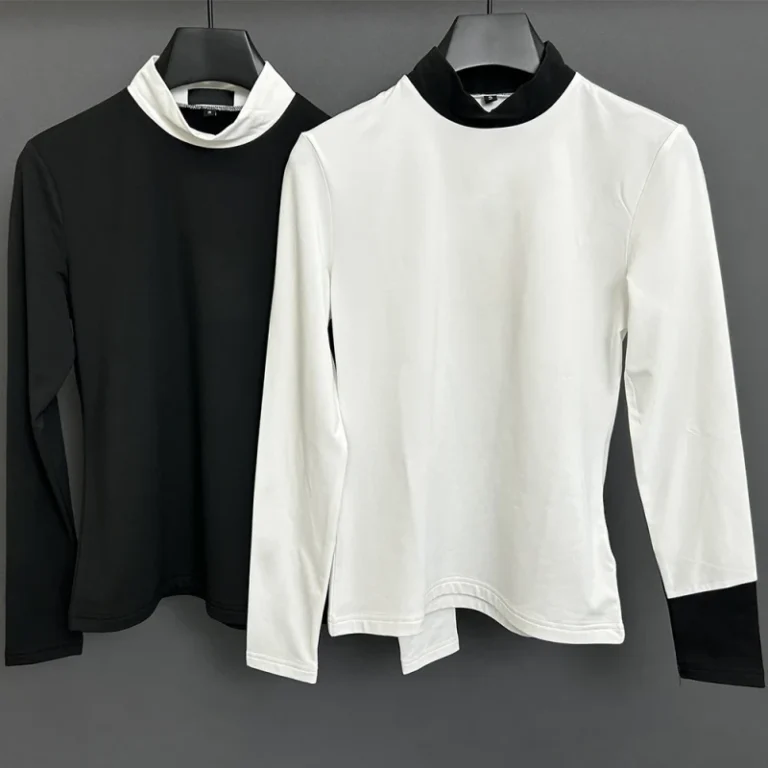 Customized-Golf-Womens-Clothing-Round-Neck-Long-Sleeve-Anti-Snag-and-Shrink-Resistant-Casual-Sports-T-shirt