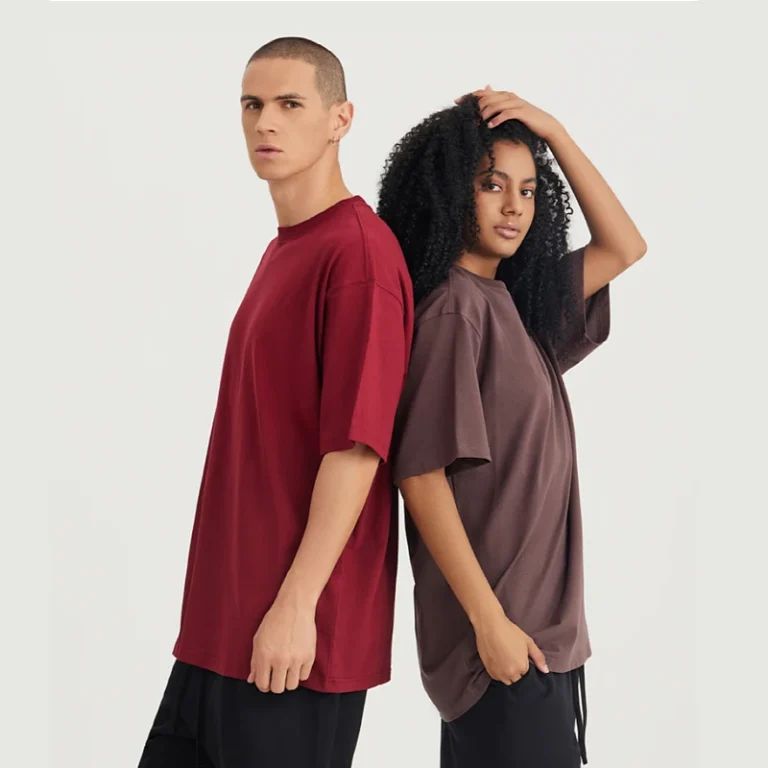 Customized-Logo-Mens-Oversized-100-Cotton-T-shirt-Short-Sleeved-Unisex-Plain-Color-Loose-Knitted-T-shirt