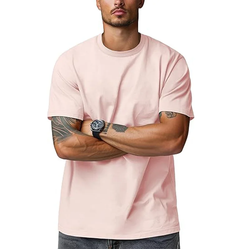 Customized-Mens-Crew-Neck-T-Shirts-Relaxed-Fit-Plain-Soft-Cotton-T-Shirts