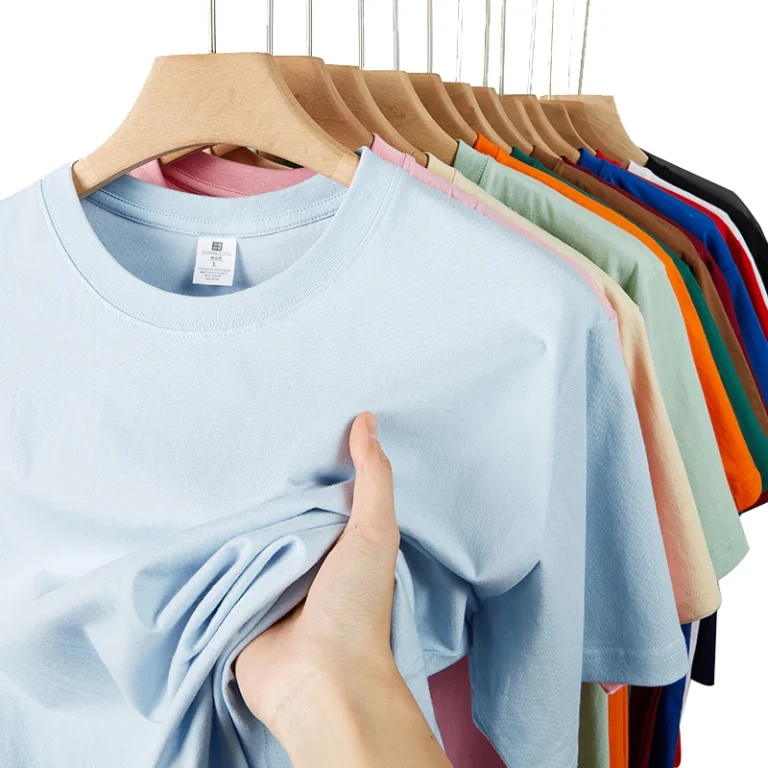 Customized-Mens-Vintage-Oversized-Solid-Knitted-T-shirt-180gsm-O-Neck-Breathable-Short-Sleeve-Blank-Eco-Friendly-Anti-Wrinkle
