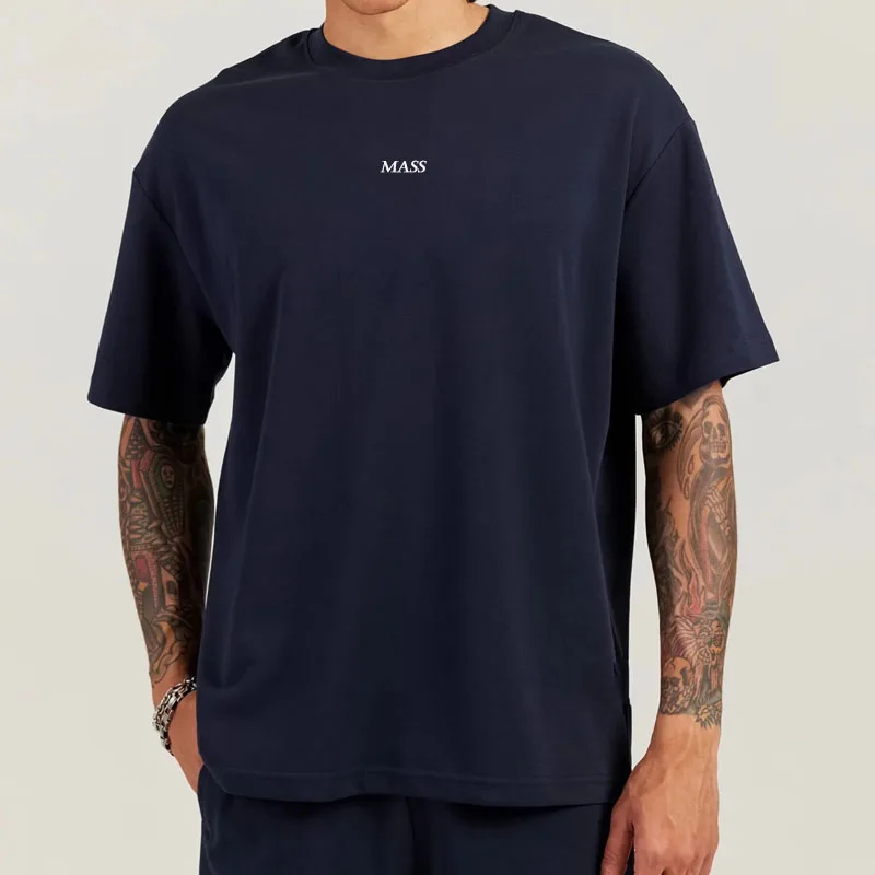 Customized-Oversized-T-Shirts-80-Cotton-20-Polyester-220gsm-Jersey-Silk-Screen-Printed-Solid-Casual