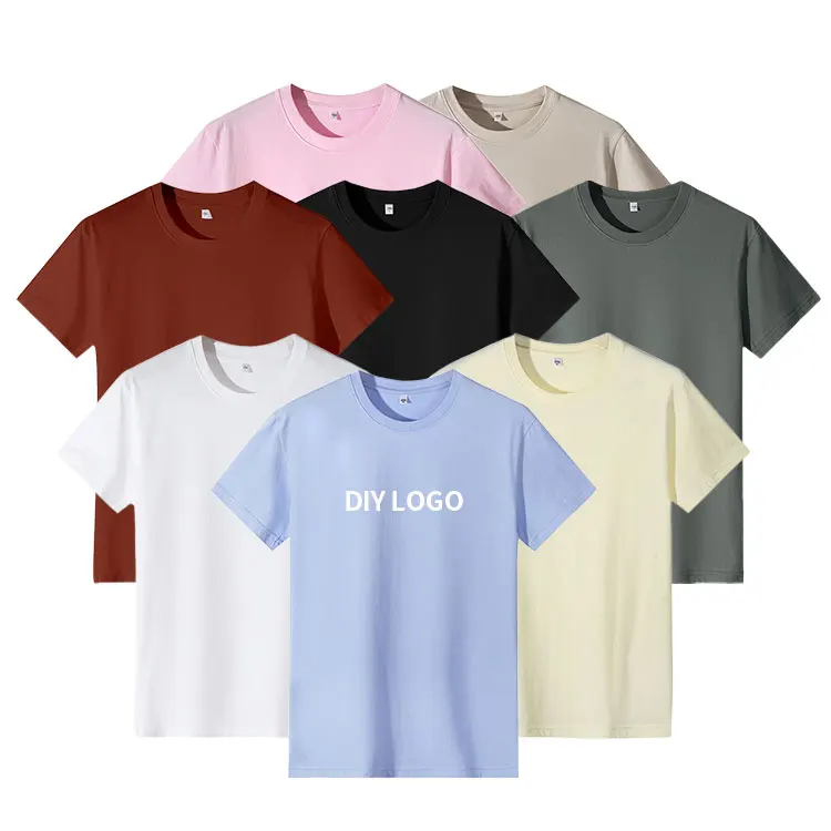 Customized-Pattern-Tshirts-Blank-Design-T-shirt-Mens-Solid-Color-T-shirt-Silk-Screen-Printing-Embroidered-Logo-Cotton-T-shirts