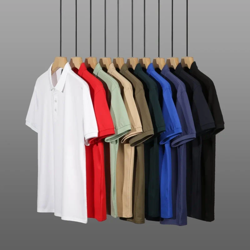 Customized-Unisex-High-End-Heavyweight-Polo-Shirts-Loose-Short-Sleeve-Over-sized-5A-Antibacterial-Solid-Color-Lapel-Polo-Shirt