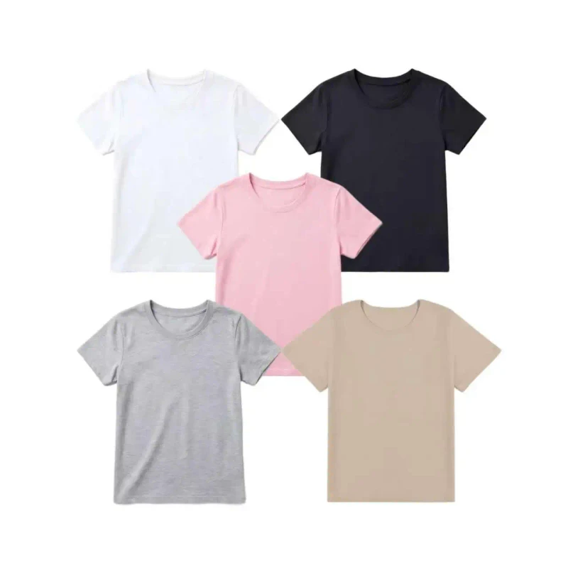 Cute-Tshirts-Skin-friendly-Cotton-Short-Sleeve-Solid-Color-Tee-Tops-Printed-T-Shirts-for-BoysGirls-Custom-Personalized-Clothes