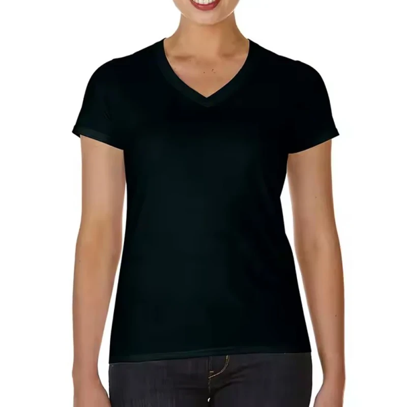 Daily-Leisure-V-Neck-Women-Cotton-T-Shirt-Available-in-Multiple-Colors-Regular-Fit-Casual-Tshirts