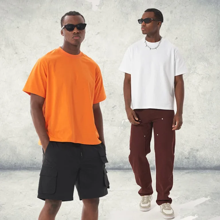 Design-Cotton-Loose-Fit-240G-Drop-Shoulder-Blank-Oversized-Tshirt-Homme-Mens-T-Shirt
