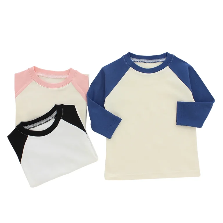 Direct-Factory-Baby-Boy-Girls-Clothes-Cotton-Custom-Logo-Kids-Blank-T-shirts-Long-Sleeve-Breathable-T-shirt-for-Kids