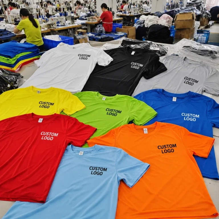 Direct-Factory-Supply-Blank-Polyester-Short-Sleeve-T-Shirts-Customizable-Logo-Printing-Plain-Sports-Poly-Tees-Multiple-Colors