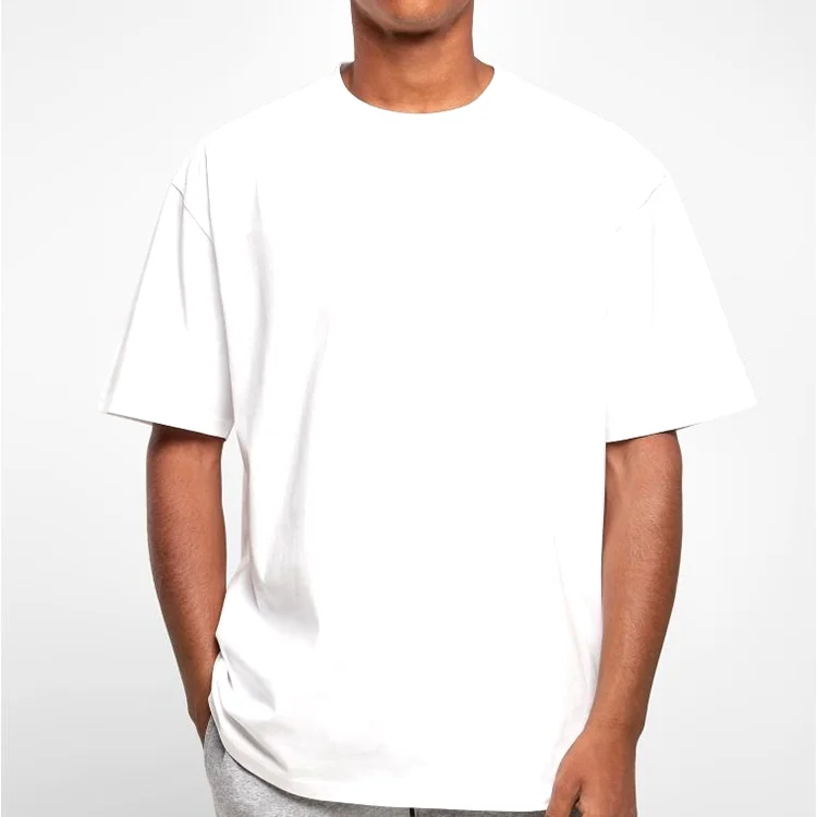 Drop-Shoulder-Organic-Cotton-T-shirt-Heavyweight-Round-Neck-Custom-Men-Oversized-T-Shirt