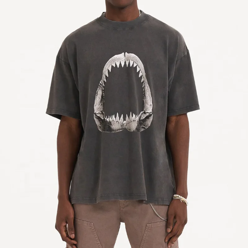Drop-Shoulder-Plain-Basic-Streetwear-Oversized-Blank-Custom-Logo-Graphic-100-Cotton-Vintage-Acid-Wash-Heavyweight-T-Shirt