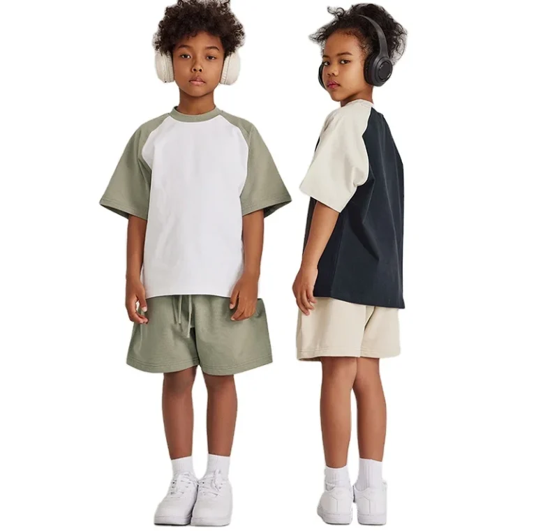 ET-081-Custom-Baby-Clothes-Unisex-Toddler-Clothing-Kids-Bamboo-Shirt-Solid-Oversized-Tshirt-Baby-Boys-and-Girls-T-Shirt