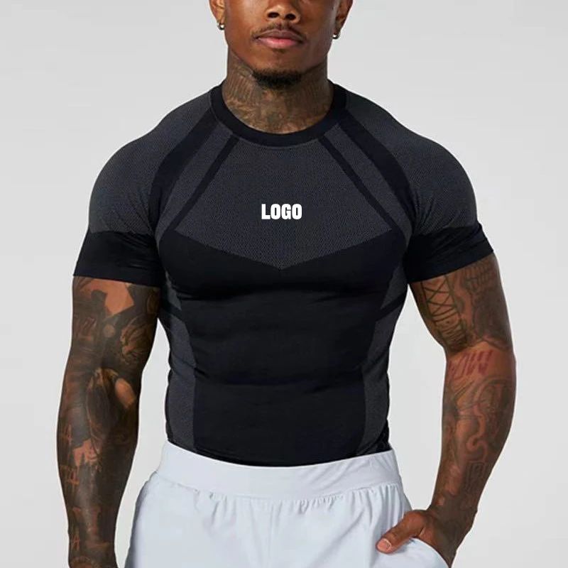 EU-Size-Customize-Manufacturer-Gym-T-shirt-Sport-Homme-Workout-Clothes-Custom-Quick-Dry-Mens-Compression-Shirt