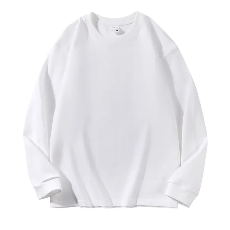 Eco-Friendly-Breathable-Heavyweight-Custom-300g-100-Cotton-Loose-Oversized-Drop-Shoulder-Long-Sleeve-Womens-T-Shirt