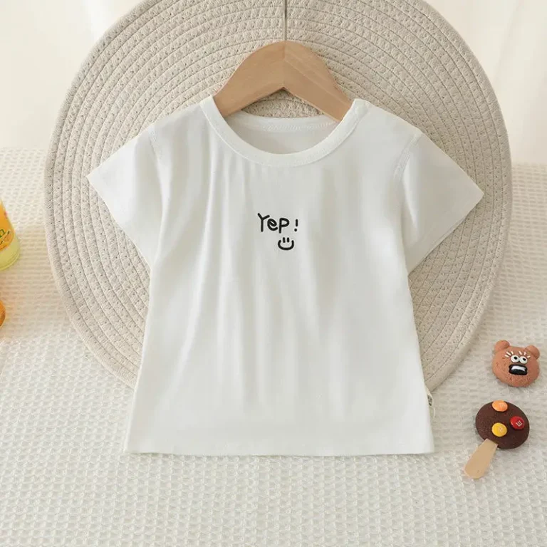 Eco-friendly-Baby-Clothes-Customized-Print-Kids-Organic-Cotton-Tops-Short-Sleeve-Children-T-Shirts