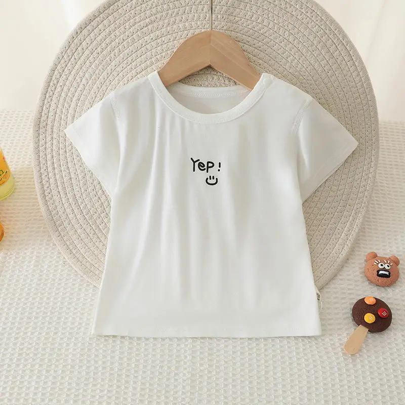 Eco-friendly-Baby-Clothes-Customized-Print-Kids-Organic-Cotton-Tops-Short-Sleeve-Children-T-Shirts