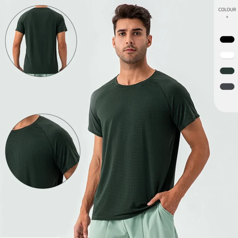 EnovStars-Custom-Logo-Men-Athletic-T-Shirt-77-Nylon-23-Spandex-Maze-Jacquard-360-Breathable-Raglan-Sleeve-Loose-Fit-Cool-Feeling