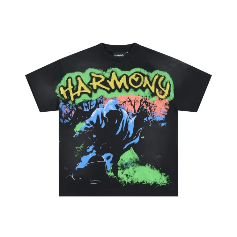 European-High-Street-Hip-Hop-Vintage-Diamond-Letter-Cartoon-Printed-Mens-Short-Sleeved-T-shirt