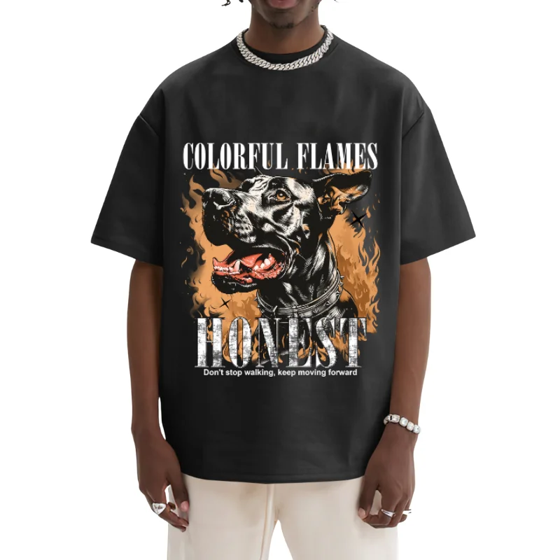 European-Size-Men-Short-Sleeve-O-neck-230gsm-100-Cotton-Tshirt-Solid-Color-Simple-Loose-Casual-Mens-Pullover-T-shirt