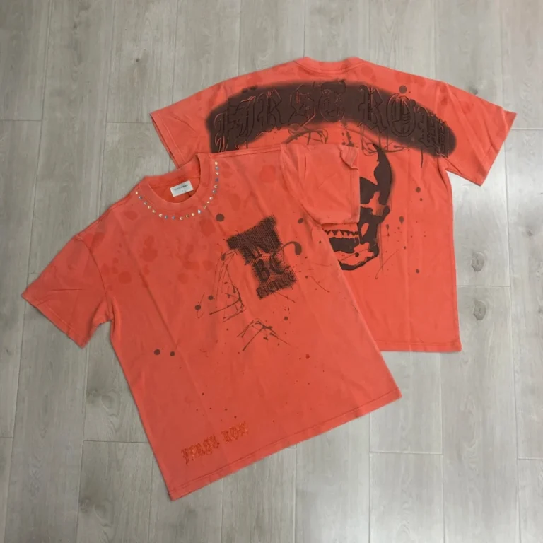 FIRST-ROW-Tee-Latest-European-and-American-Street-Trendy-Brand-Diamond-Fashion-Short-Sleeved-T-shirt