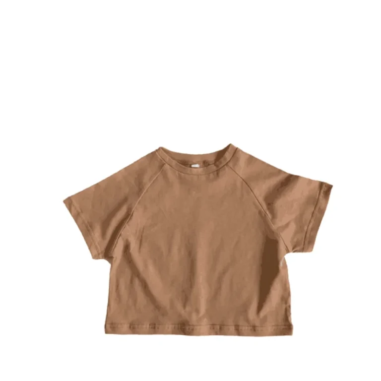 FOCUS-Custom-Versatile-Top-for-Kids-Boys-and-Girls-Sports-T-shirts-Spring-and-Autumn-Cotton-Plain-Short-Sleeved-T-shirt