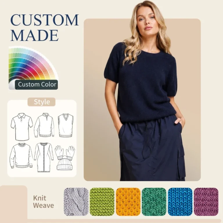 Factory-Brand-New-Knitted-T-shirt-Short-sleeve-Sweater-Womens-Sweater-Casual-Knit-Pullover-Tops-For-Casual-Wear