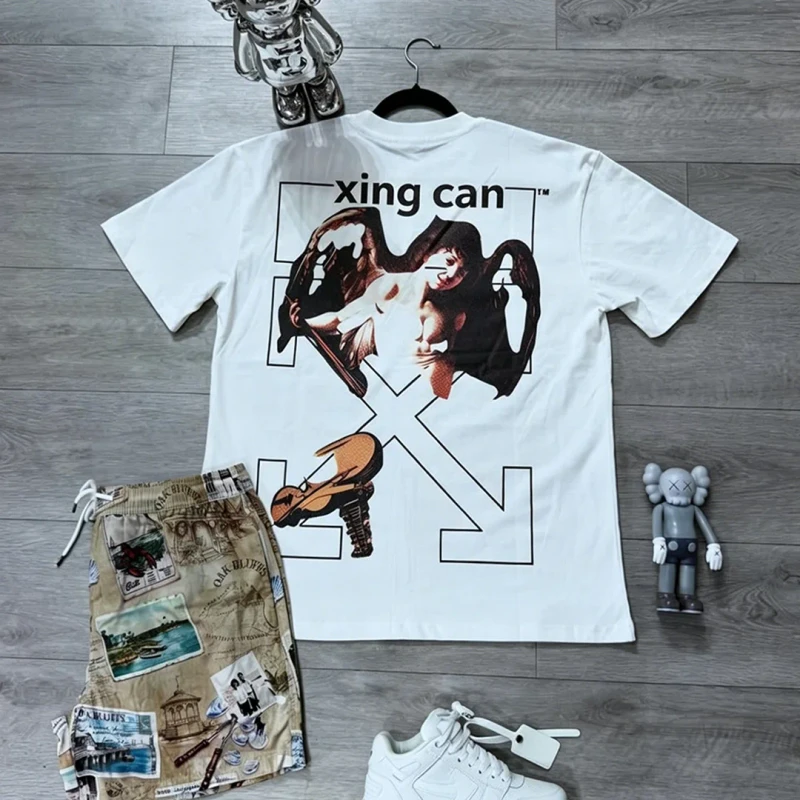 Factory-Custom-100-Cotton-Street-Style-Set-DTG-Digital-Print-T-Shirt-and-Shorts-Custom-Hotfix-Rhinestone-and-Embroidery-Craft