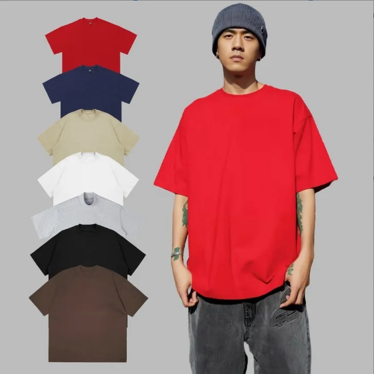 Factory-Custom-Logo-Gym-Wear-100-Cotton-Mens-T-Shirt-Short-Sleeve-Crew-Neck-Solid-Color-T-Shirts