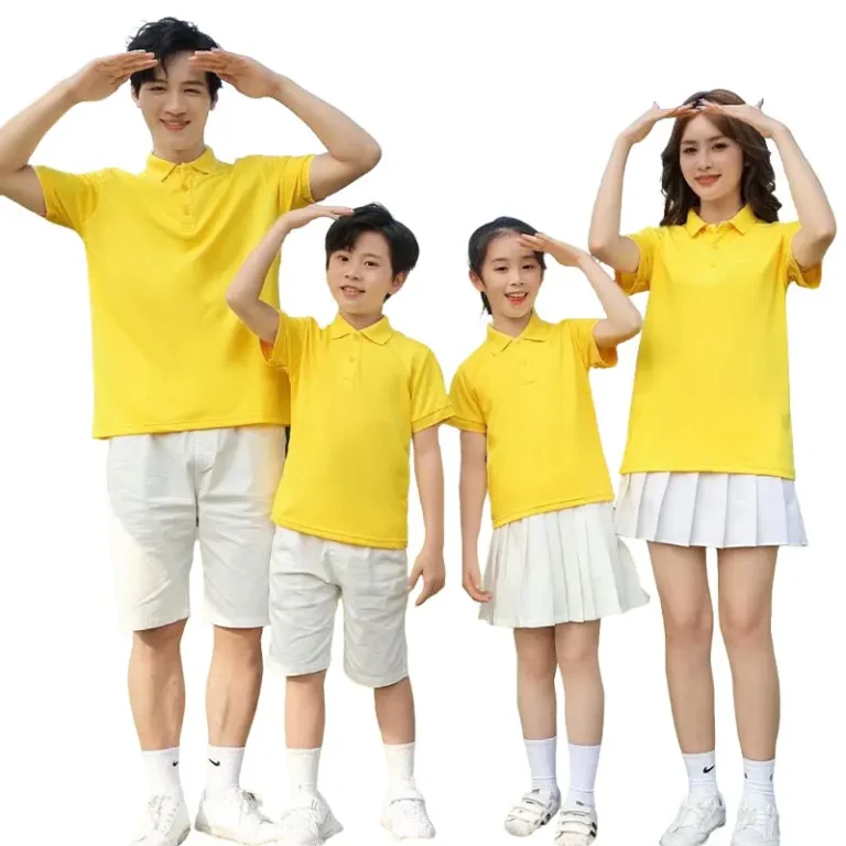 Factory-Customization-Printing-Logo-Childrens-Short-Sleeve-T-shirt-Summer-School-Uniforms-Polo