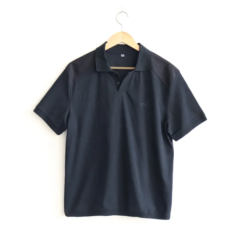 Factory-Direct-Sales-Summer-Personalized-Mesh-Shoulder-Splicing-Design-Comfortable-And-Breathable-Casual-Mens-Polo-Shirt