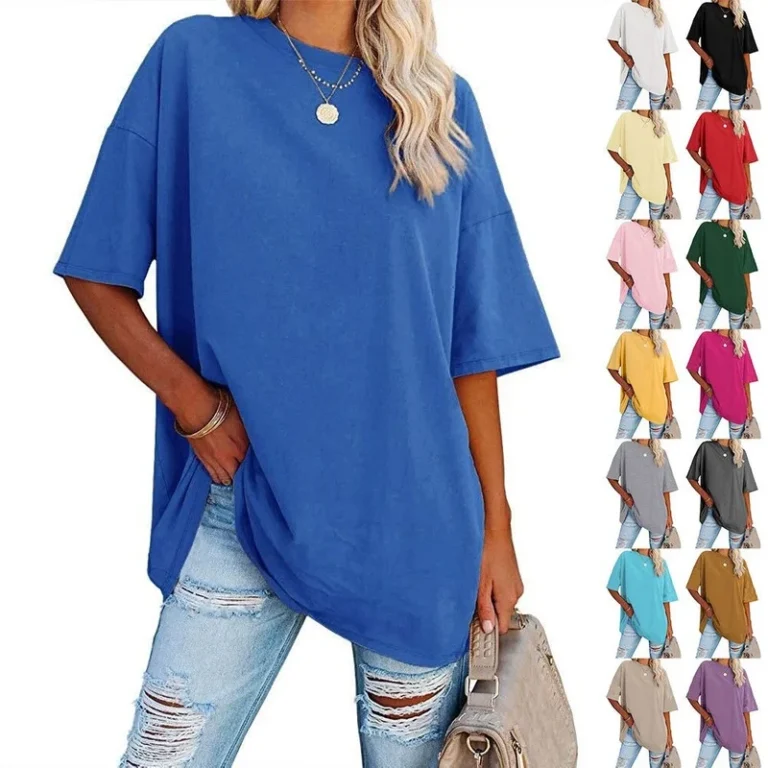 Factory-Directly-High-Quality-Custom-Eco-Friendly-Cotton-Spandex-Oversize-Printed-Embroidery-Tshirt-Women