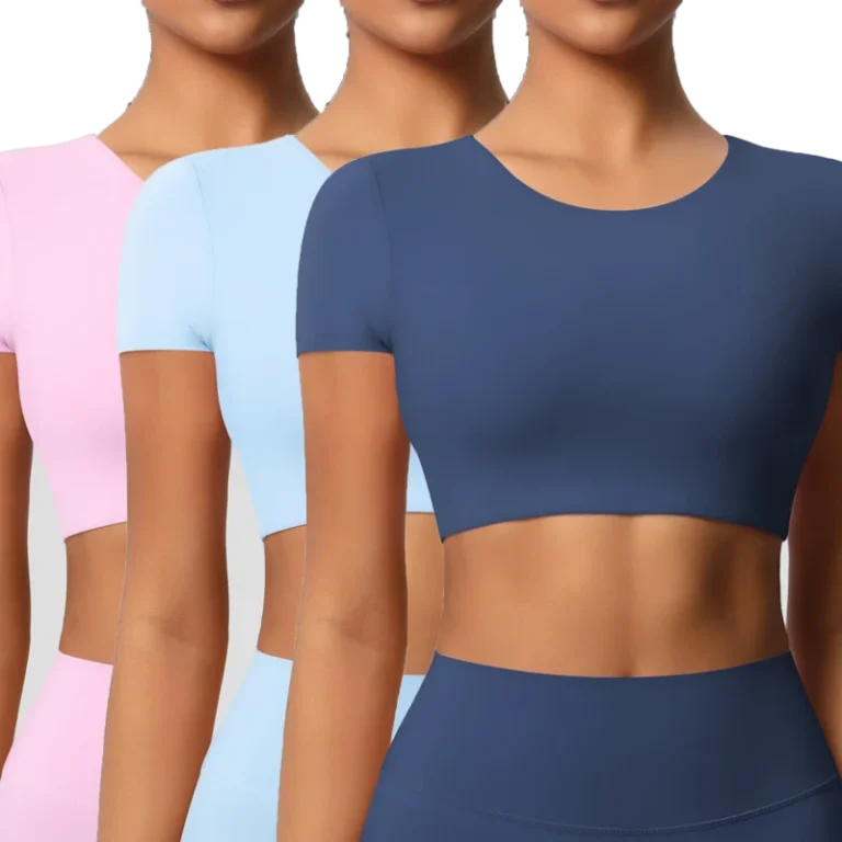 Factory-High-Quality-Womens-Cropped-Sports-Top-Naked-Skin-Breathable-Short-Sleeve-Yoga-T-Shirt-for-Fitness-Workout