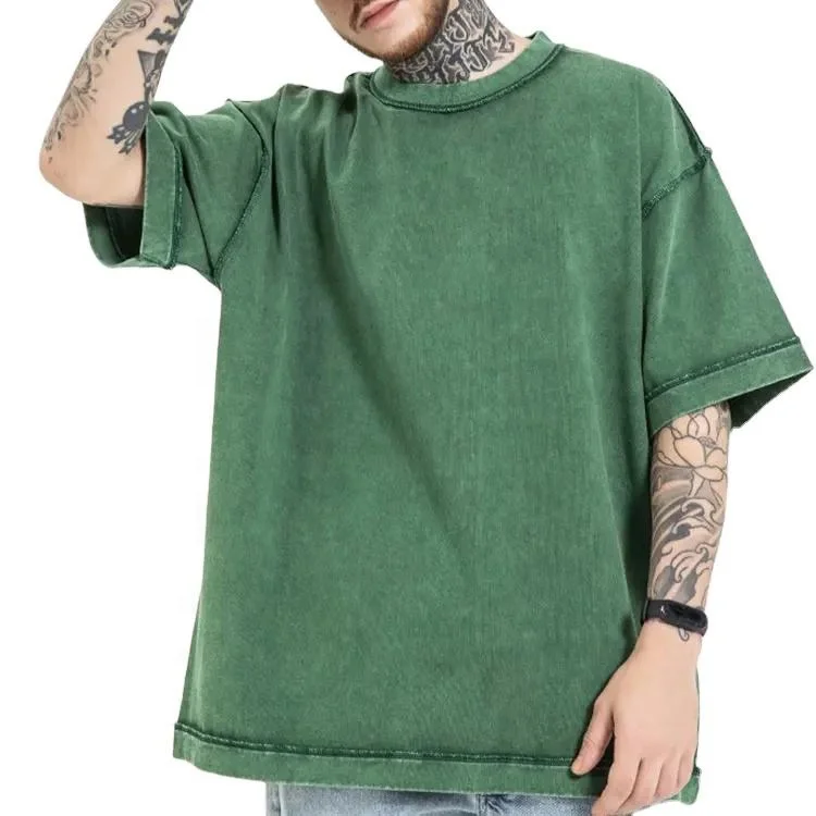 Factory-Oem-Crew-Neck-Mens-T-Shirts-100-Cotton-Vintage-Washed-T-Shirts-Acid-Wash-Plain-TShirts-1