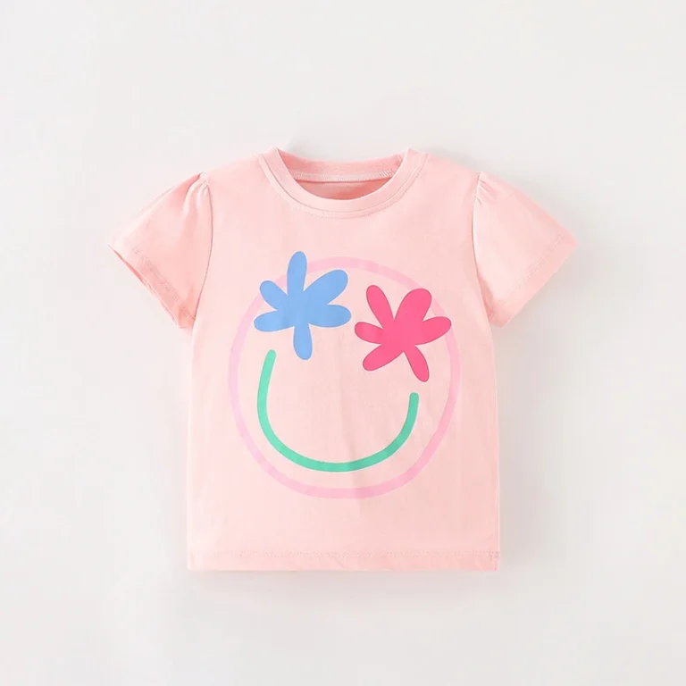 Factory-Price-Custom-Kids-Summer-Clothes-Short-Sleeve-Children-Pullover-Girls-Tee-Shirt-1