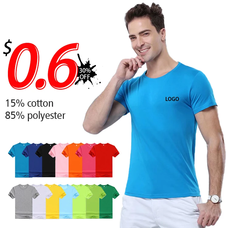 Factory-Promotion-Crew-Neck-T-Shirts-Mens-Cotton-Polyester-O-neck-T-Shirts-With-Custom-Logo