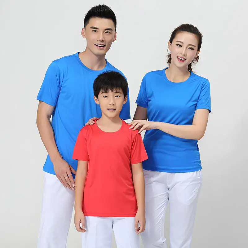 Family-matched-Antibacterial-Short-sleeved-T-shirt-Loose-and-Comfortable-Breathable-and-Sweat-wicking-Outdoor-Sports-Top