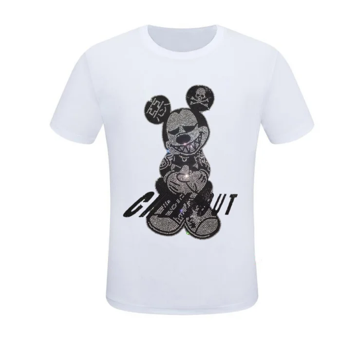 Famous-designer-mens-rhinestone-t-shirt-new-crew-neck-casual-t-shirts