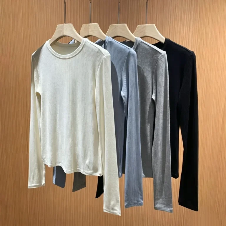 Fashion-High-Quality-Long-Sleeve-T-Shirt-Round-Neck-Pure-Cotton-Unisex-Loose-Fit-Casual-Tee