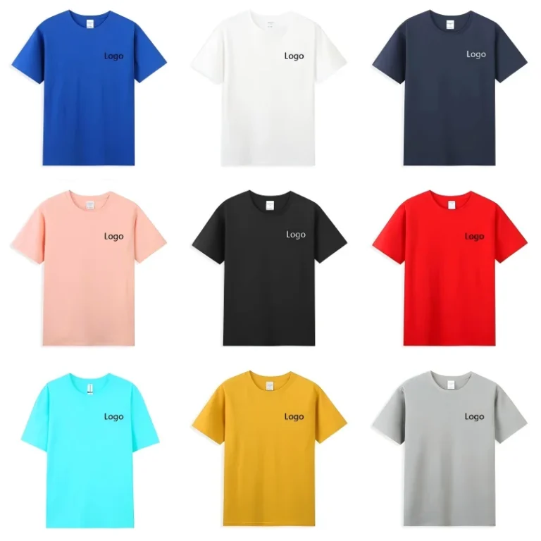 Fashion-Solid-Color-Crew-Collar-Customizable-Letters-Printing-Logo-Summer-Plain-T-shirts