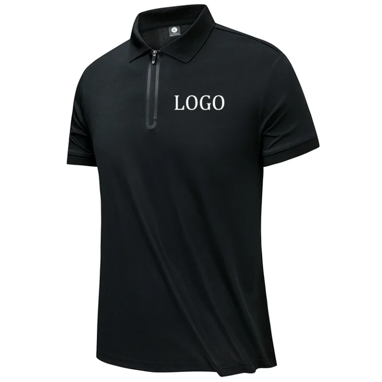 Fashion-Sports-1-4-Zipper-Polo-t-Shirt-for-Men-Polyester-Quick-Dry-Polo-t-Shirt-for-Men-Plain-White-T-shirt-for-Men