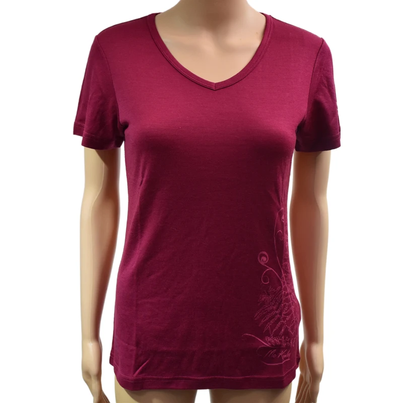Fashion-Sports-100-Merino-Wool-Super-Soft-Breathable-V-neck-Short-Sleeve-Solid-Pattern-Summer-T-Shirt-for-Women