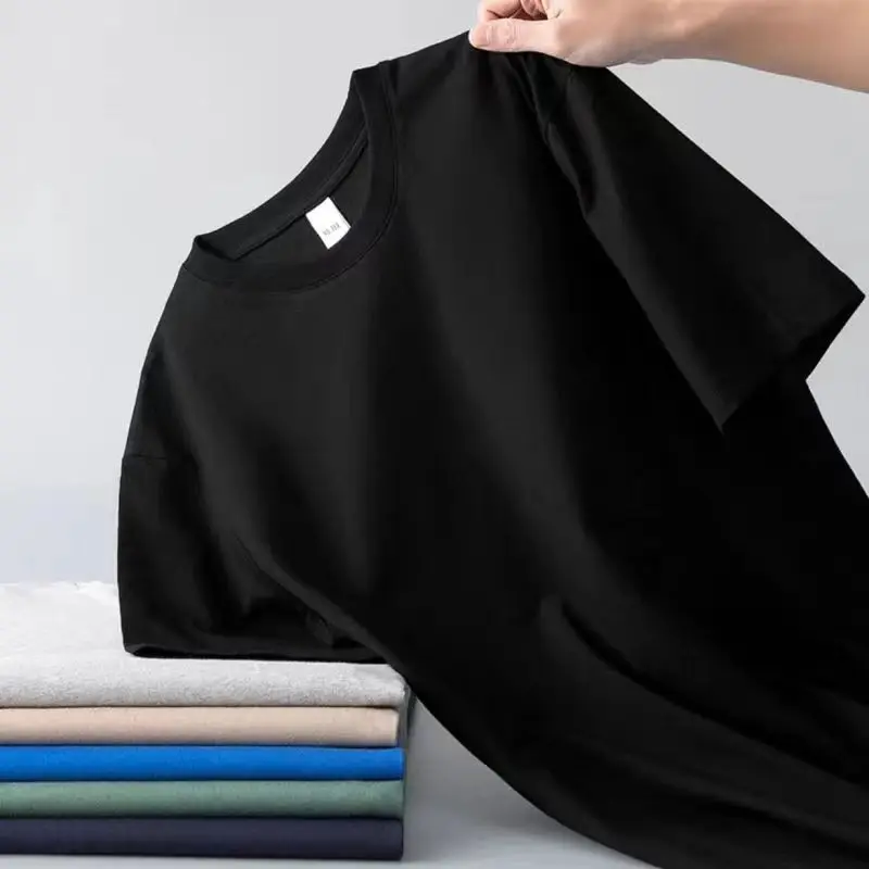 Fashionable-Short-Sleeved-T-shirt-with-Round-Neck-T-shirt-Available-in-Various-Colors-Thin-and-Trendy-T-shirt